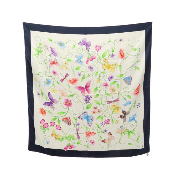 GUCCI（グッチ） 爆買 花柄 ブランドオフ シルク スカーフ 中古