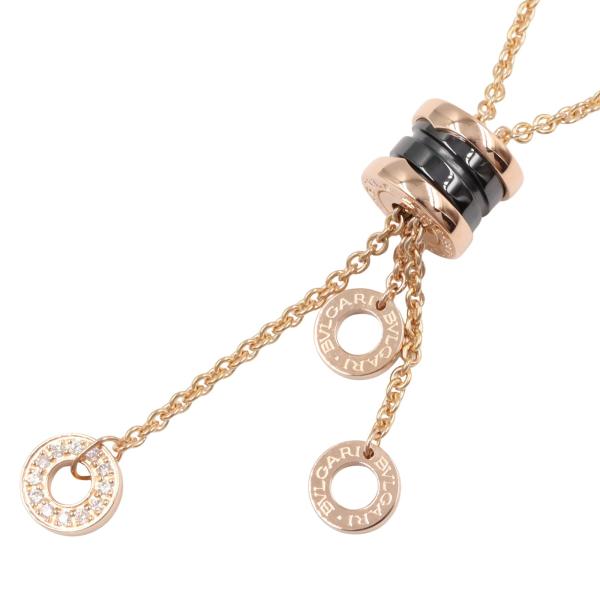 BVLGARIB.Zero1ネックレスピンクゴールド×セラミック BVLGARI（ブルガリ） B-zero1 ビーゼロワン エレメント セラミック