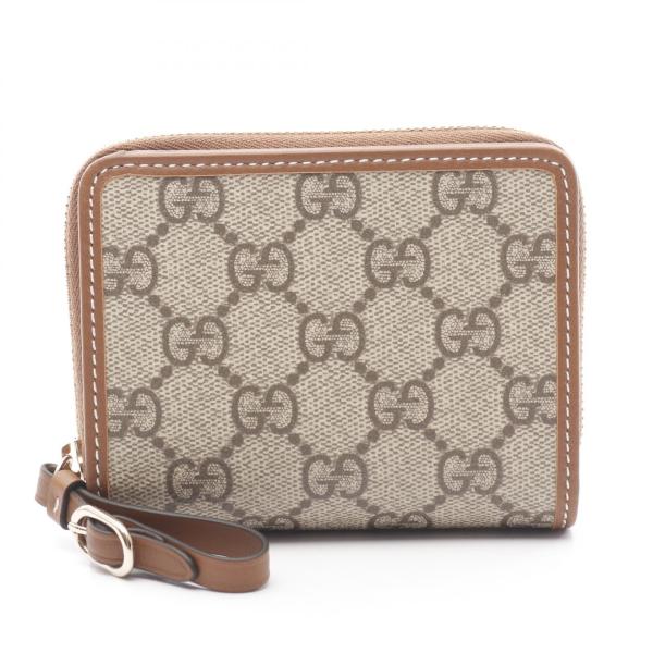 GUCCI グッチ GGエンブレム ミディアム ジップウォレット 二つ折り財布 GUCCI（グッチ） GGエンブレム ジップ ミニ ウォレット ブランドオフ