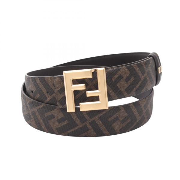 FENDI（フェンディ） FFロゴ バックル ブランドオフ レザー ベルト