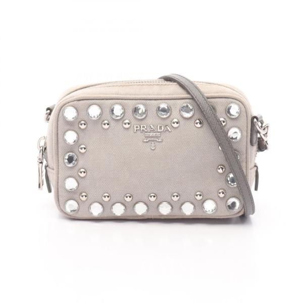 PRADA（プラダ） ブランドオフ キャンバス ショルダーバッグ デニム