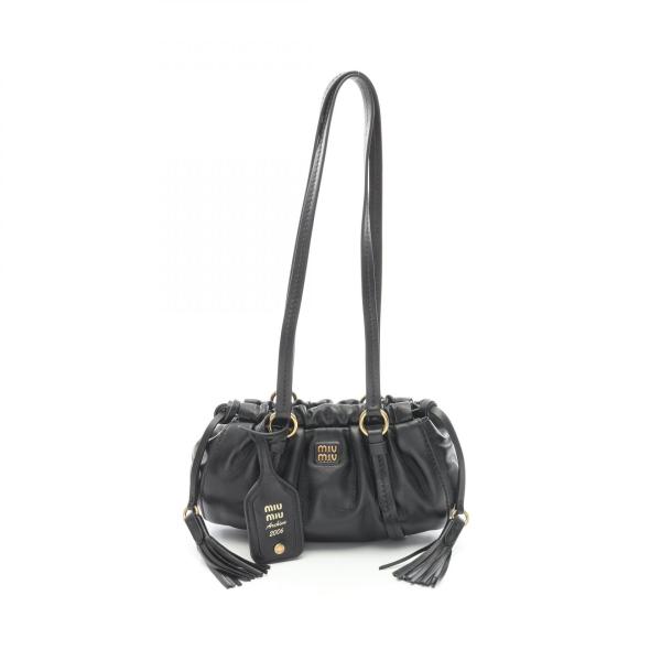 ミュウミュウ ショルダーバッグ ジョワ ナッパレザー 5BG303 Miu Miu 黒 ミュウミュウ ショルダーバッグ ジョワ ナッパレザー 5BG303 Miu 黒