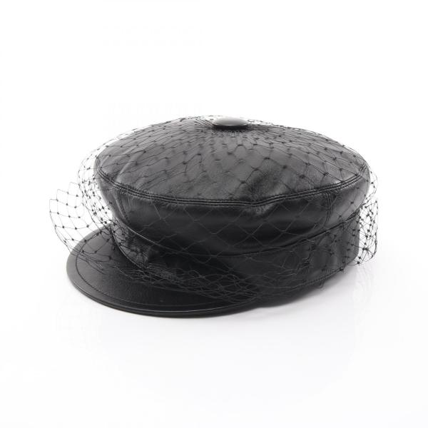 ディオール Dior REVOLUTION キャップ 帽子 ラムスキン（羊革） レディース ブラック系 【中古】 ディオール REVOLUTION ブランドオフ Dior ラムスキン（羊革