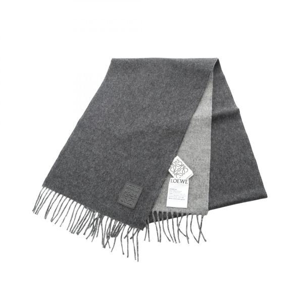 【美品】LOEWE スカーフアナグラム(モヘア&ウール）※購入不可 スカーフ（モヘア＆ウール）​ グレー - LOEWE