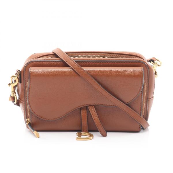 ディオール ダブルサドル ポーチ ブランドオフ Dior レザー ショルダー