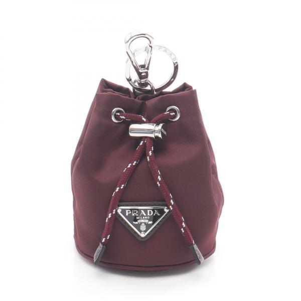 u83【美品】プラダ　ナイロン　ブラックフリル　プラチェーン　チャーム　ハンド. PRADA（プラダ） Re-Nylon スピードロック ブランドオフ ナイロン