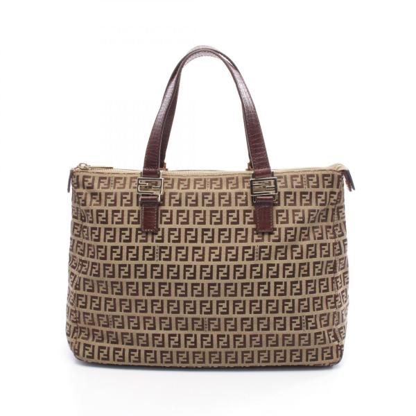 FENDI フェンディ 8BR665 ズッキーノ PVC×レザー トートバッグ FENDI（フェンディ） ズッキーノ ブランドオフ キャンバス トート