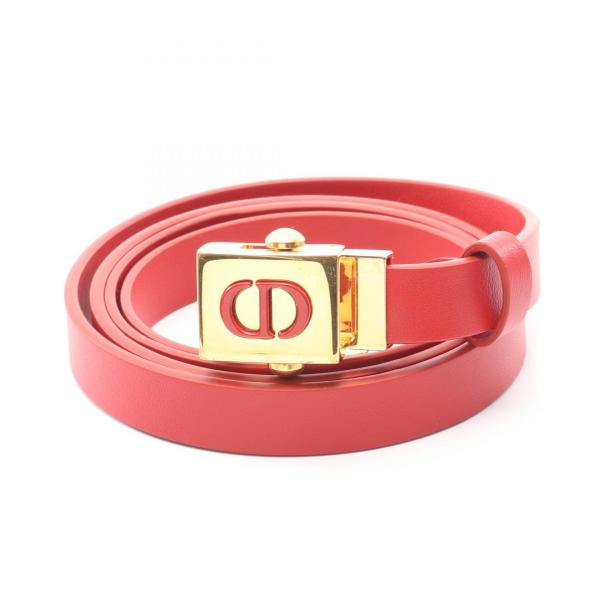 ディオール CDロゴ ブランドオフ Dior レザー ベルト 中古 レディース