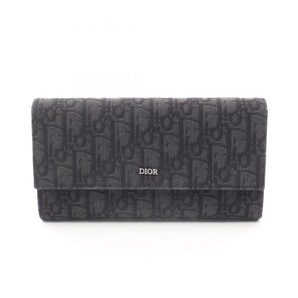 Dior 二つ折り財布 オブリーク キャンバス 美品 brandoff_2101219614564