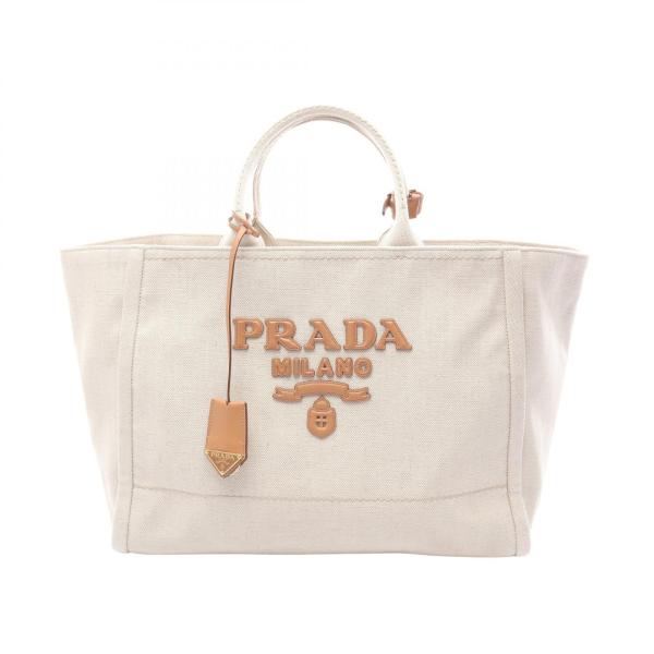 PRADA プラダ　ジャルディニエール リネンブレンド トートバッグ PRADA（プラダ） ジャルディニエール リネンブレンド ブランドオフ