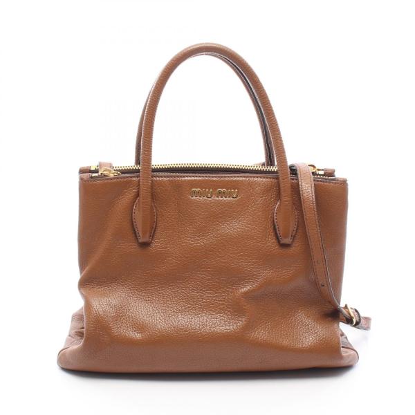 ミュウ MADRAS マドラス 2WAY ブランドオフ Miu レザー ハンドバッグ