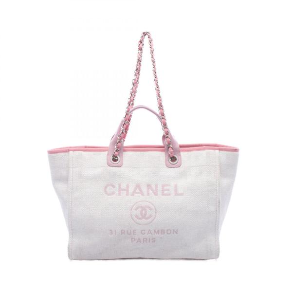 CHANEL キャンバストートバッグ CHANEL（シャネル） ドーヴィルGM ブランドオフ キャンバス トート