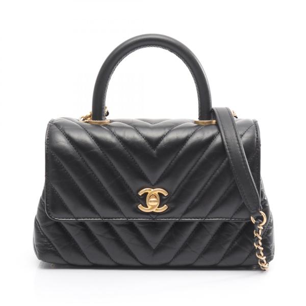 とね♡シャネル　シェブロンステッチ　キャビアスキン　ハンドバッグ CHANEL（シャネル） （未使用 展示品）シャネル シェブロン Vステッチ