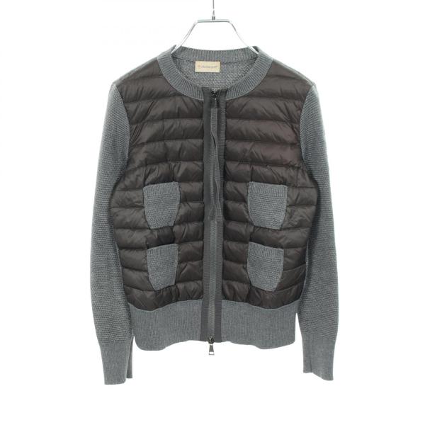 美品⭐︎モンクレール  ドッキング ナイロン　切り替え　ニット　長袖 フレアヘム MONCLER（モンクレール） ニット切替 ブランドオフ ナイロン ダウン