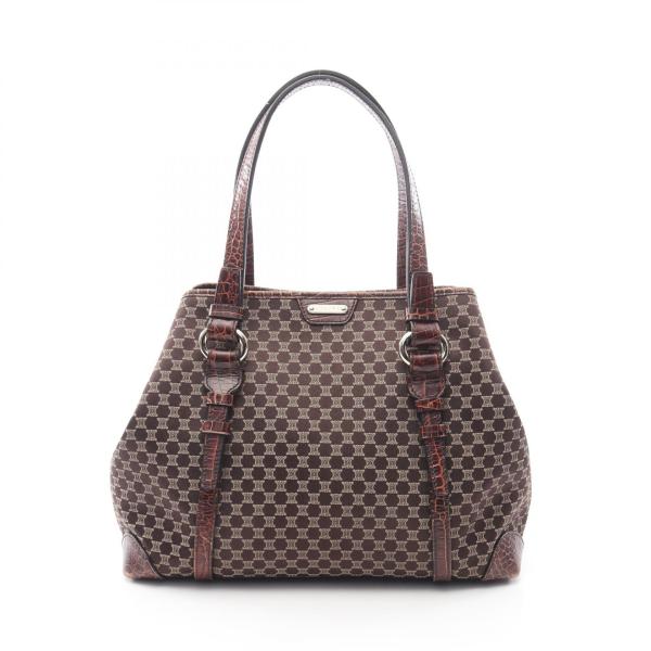 CELINE（セリーヌ） マカダム クロコ型押し ブランドオフ キャンバス 