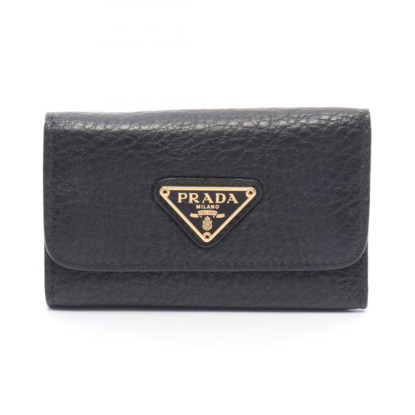 PRADA（プラダ） トライアングルロゴ 6連 ブランドオフ レザー キー