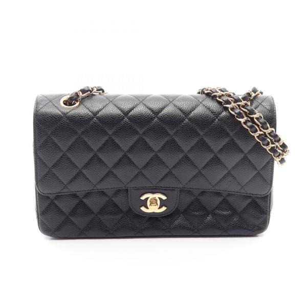 ぴ*よ様 【訳あり】シャネルCHANEL マトラッセ　黒 キャビアスキン　ショル CHANEL（シャネル） マトラッセ Wフラップ ブランドオフ キャビア