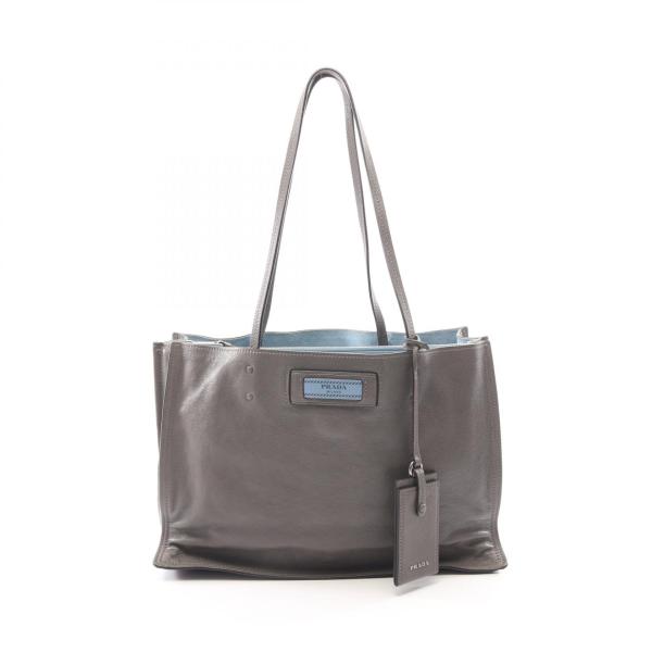 PRADA トートバッグ GLACE CALF PRADA（プラダ） GLACE'CALF エティケット ブランドオフ レザー トート