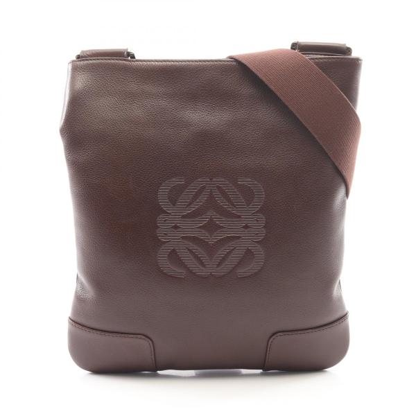 LOEWE（ロエベ） アナグラム ブランドオフ レザー ショルダーバッグ