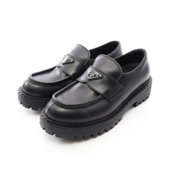 PRADA（プラダ） 三角プレート ブランドオフ レザー ローファー 中古