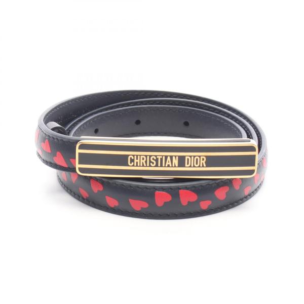 ディオール ロゴ ハート ミニ ブランドオフ Dior レザー ベルト 中古
