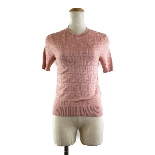 美品】FENDIフェンディタートルネックニットピンク36