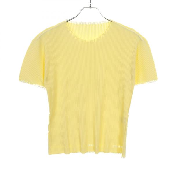 プリーツプリーズ PLEATS PLEASE プリーツ ニット 衣料品 トップス ナイロン / ポリエステル レディース イエロー系 PP14-LK903 【中古】 プリーツプリーズ プリーツ ブランドオフ PLEATS PLEASE その他 ニット