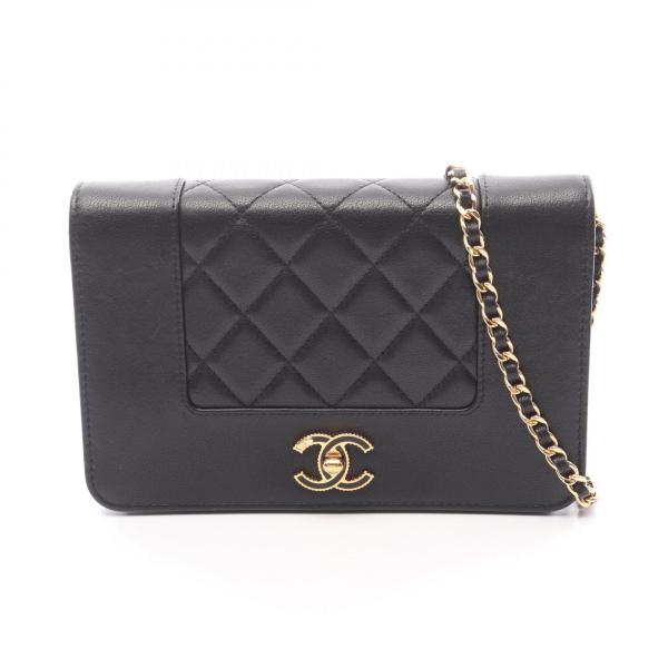 シャネル CHANEL マドモアゼル ショルダーバッグ バッグ ラムスキン（羊革） レディース ブラック系 【中古】 CHANEL（シャネル） マドモアゼル ブランドオフ ラムスキン（羊革
