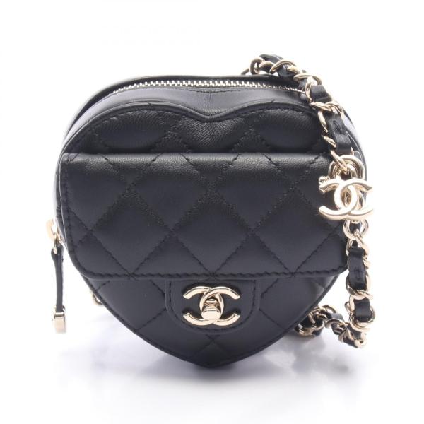 CHANEL（シャネル） ハート チェーン クラッチ バッグ マトラッセ
