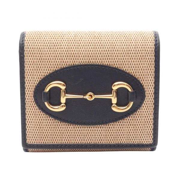 【GUCCI】グッチ　折り財布　財布　ホースビット　GGキャンバス　✨美品✨ GUCCI（グッチ） ホースビット ブランドオフ キャンバス 二つ折り財布
