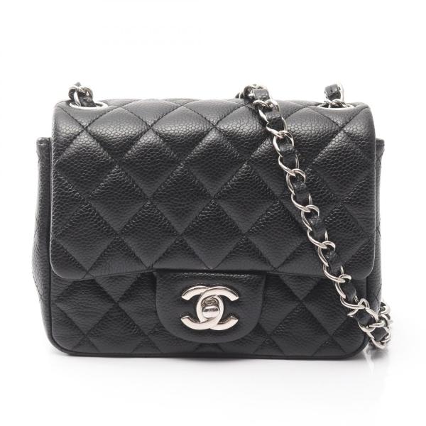 CHANEL（シャネル） ミニマトラッセ ブランドオフ キャビアスキン(グレ