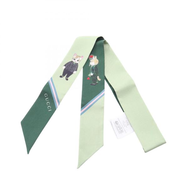 【未使用】グッチ　ヒグチユウコ　日本限定　シルクスカーフ GUCCI（グッチ） × ヒグチユウコ リボン ブランドオフ シルク スカーフ