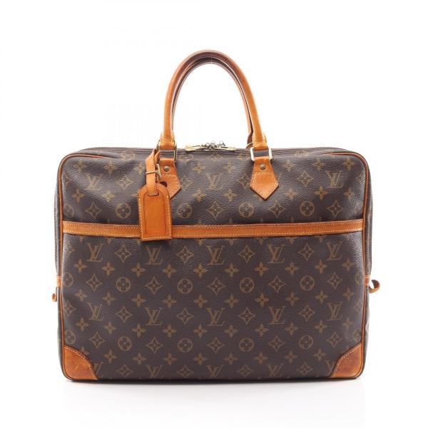 ルイ・ヴィトン LOUIS VUITTON ポルトドキュマン ヴォワヤージュ 2コンパートメント モノグラム ビジネスバッグ バッグ PVCコーティングキャンバス レザー メンズ ブラウン系 M53362 【中古】 LOUIS VUITTON（ルイ・ヴィトン） ポルトドキュマン ヴォワヤージュ 2