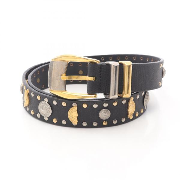 ヴェルサーチ メデューサ ブランドオフ VERSACE レザー ベルト 中古