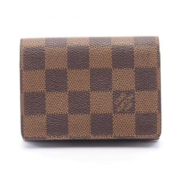 【極美品】ルイヴィトン　アンヴェロップカルトドゥヴィジット　ダミエエベヌ　名刺入 LOUIS VUITTON（ルイ・ヴィトン） アンヴェロップ カルト ドゥ