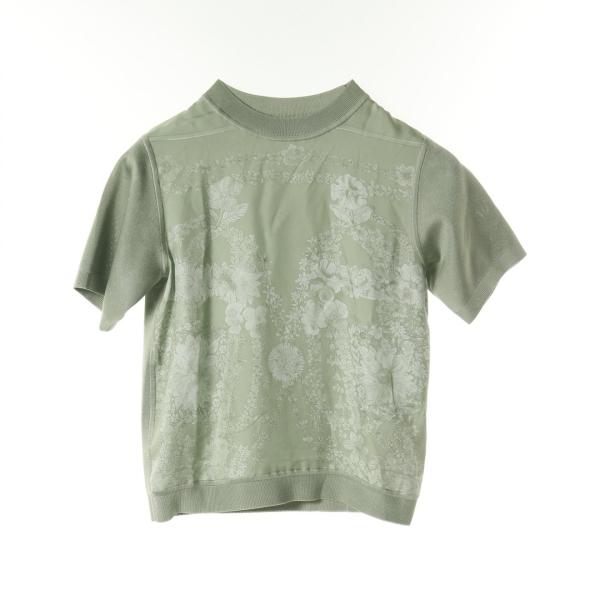エルメス HERMES BRIDES de GALA en fleurs ニット 衣料品 トップス シルク シルク レディース グリーン系 【中古】 HERMES（エルメス） BRIDES de GALA en fleurs ブランドオフ シルク