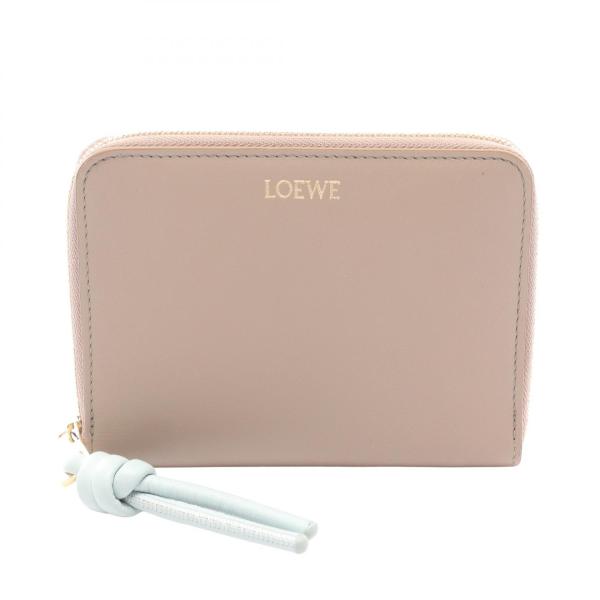 LOEWE（ロエベ） ノット コンパクト ブランドオフ レザー ラウンド財布