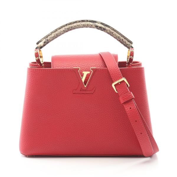 ルイヴィトン カプシーヌBB トリヨンレザーハンドバッグ パイソン 定価107万 LOUIS VUITTON（ルイ・ヴィトン） 爆買 カプシーヌBB ルビー ブランド