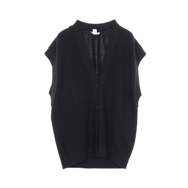 エルメス HERMES セリエボタン ベスト 衣料品 トップス カシミヤ レディース ブラック系 【中古】 HERMES（エルメス） セリエボタン ブランドオフ カシミヤ ベスト 中古