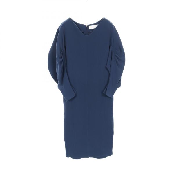 【タグ付き新品】マメクロゴウチ　トリアセテート　ワンピース　サイズ1 マメクロゴウチ Classics Curve-Shaped Dress ブランドオフ Mame