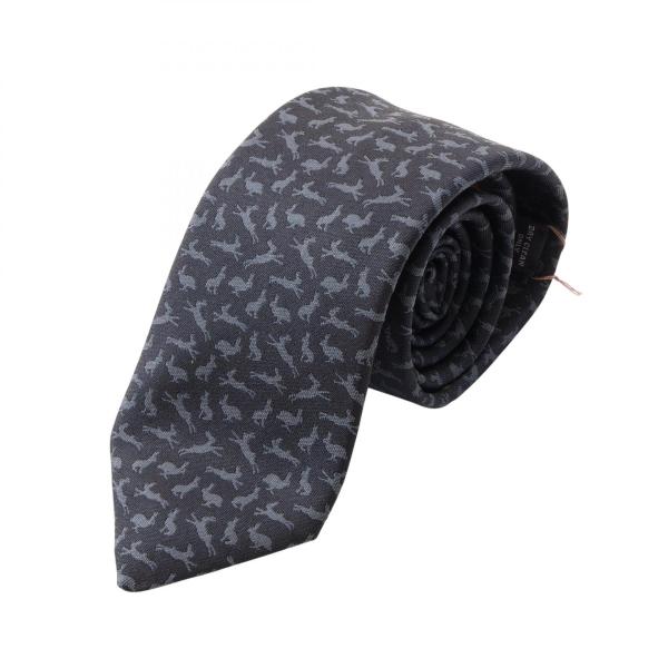 HERMES（エルメス） ラビット柄 ブランドオフ シルク ネクタイ 中古