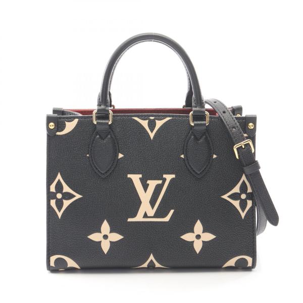 ルイヴィトン モノグラム アンプラント オンザゴーMM ハンドバッグ ブラック LOUIS VUITTON（ルイ・ヴィトン） オンザゴーPM バイカラー 2WAY