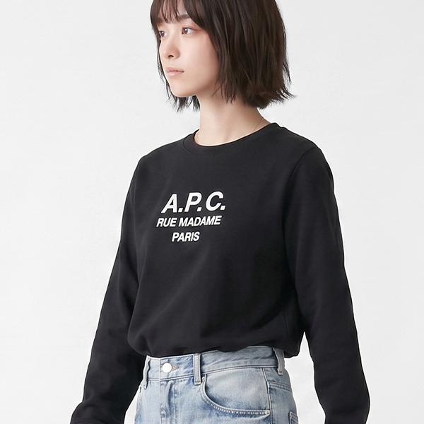 A.P.C.（アーペーセー） スウェット レディース ロゴ 長袖 トレーナー