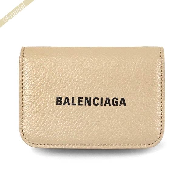 バレンシアガ BALENCIAGA 三つ折り財布 ロゴ キャッシュ ミニ