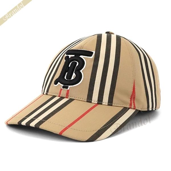 バーバリー　ストライプ ベースボールキャップ Mサイズ BURBERRY バーバリー キャップ アイコンストライプ TBロゴ