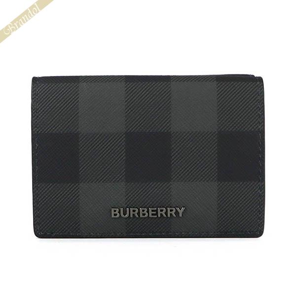 BURBERRY バーバリー 三つ折り財布 メンズ チャコールチェック BURBERRY バーバリー 三つ折り財布 メンズ チャコールチェック
