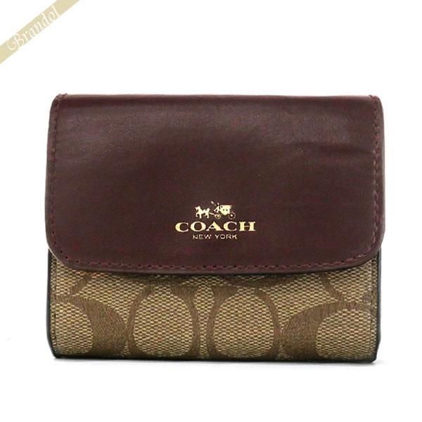 最大1000円クーポン コーチ Coach レディース 小銭入れ シグネチャー コインポケット付き カードケース ベージュ ボルドー系 F Imllw Co F Imllw Brandol Style 通販 Yahoo ショッピング