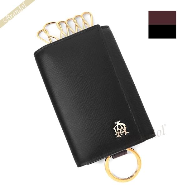 ダンヒル キーケース メンズ ブランド dunhill L2S850A ブラック/ボルドー dunhill（ダンヒル） メンズ キーケース ベルグレイブ レザー ブラック