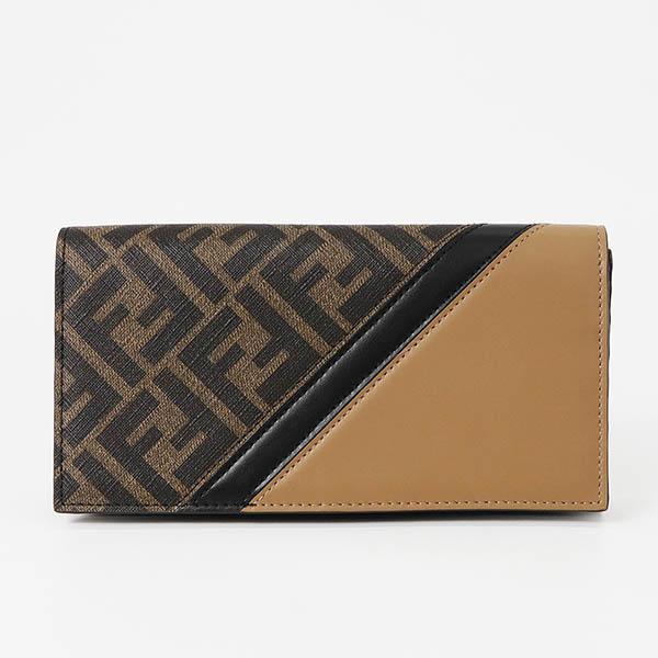 FENDI フェンディ 長財布 メンズ FF柄 ズッカ ロゴ バイカラー FENDI フェンディ 長財布 メンズ FF柄 ズッカ ロゴ バイカラー