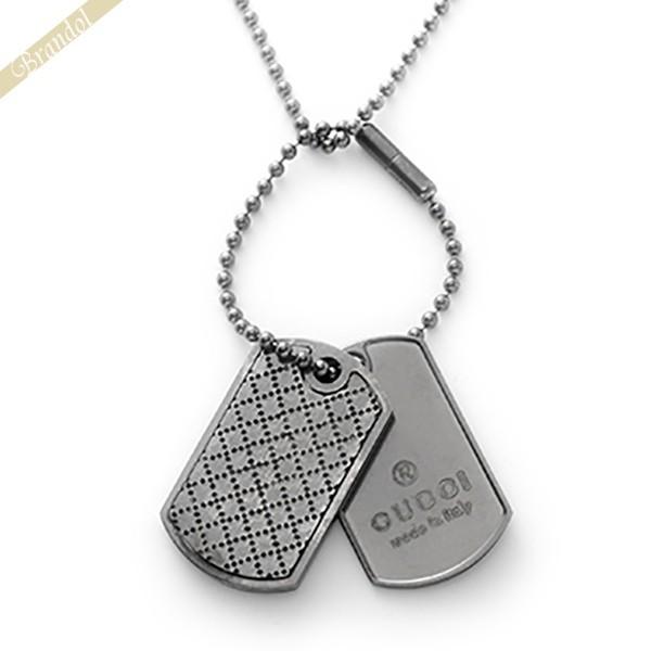 最大1500円クーポン グッチ Gucci ネックレス メンズ ディアマンテ ドックタグ ダブルプレート ペンダント クロームシルバー J8400 8111 Gu J8400 8111 Brandol Style 通販 Yahoo ショッピング